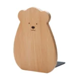Buchstütze aus Holz in Bärenform