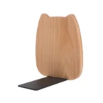 Buchstütze aus Holz in Katzenform