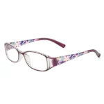 Lupenbrille mit Blumenmuster