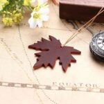Leder-Lesezeichen in Blattform