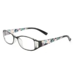 Lupenbrille mit Blumenmuster